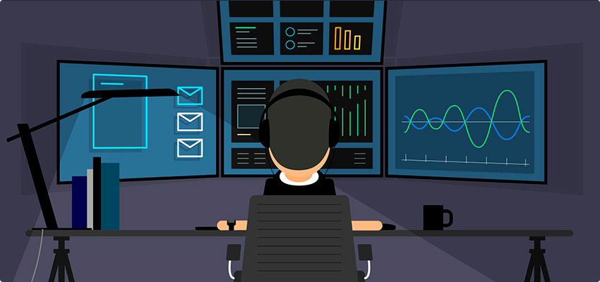 employee working at his desk